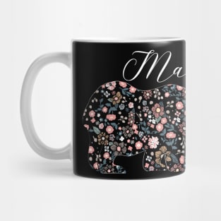 Mama Bear Floral Mom Graphic Design Mug